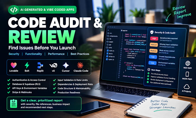 review and audit your ai generated web app before launch