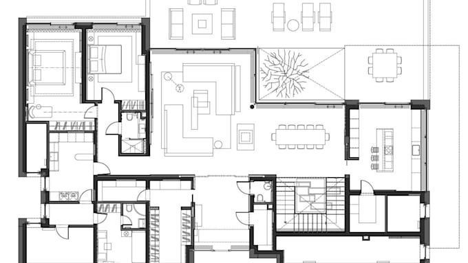 do auto cad 2d floor plan design and architectural plans