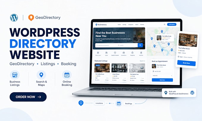 create german wordpress geodirectory, wordpress listing website, booking website