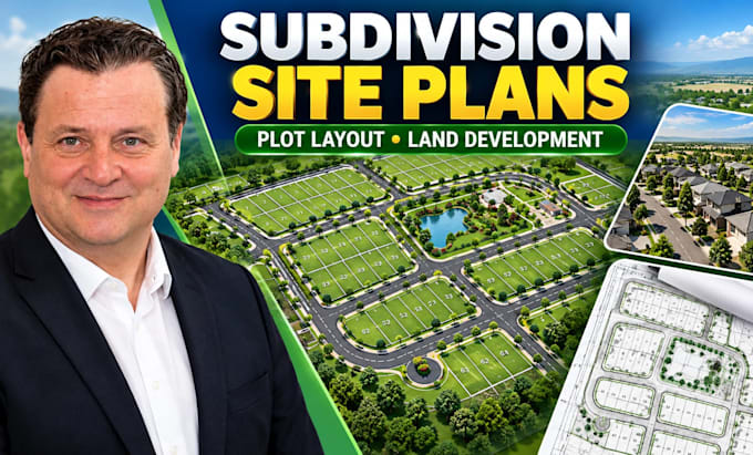 design subdivision plans, site plans, plot layouts and housing development maps