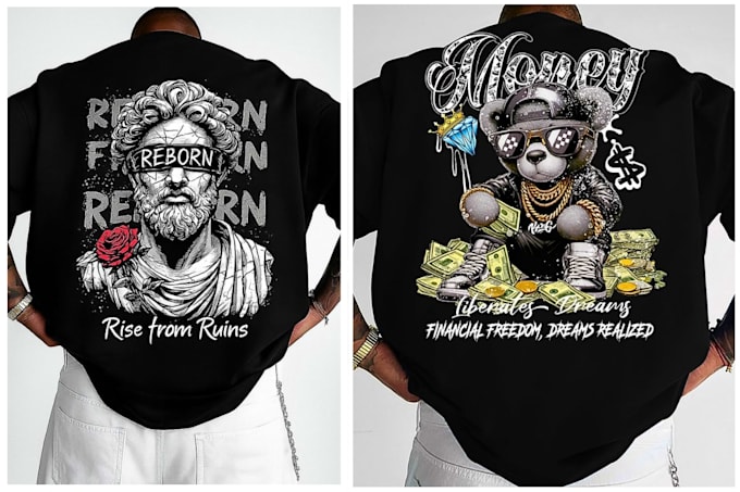 create screen print artwork for tshirt in eps svg and vector format
