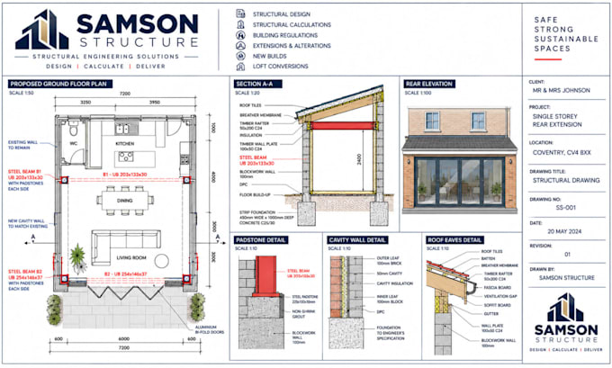 do structural calculations for uk building regulation drawing loft conversion