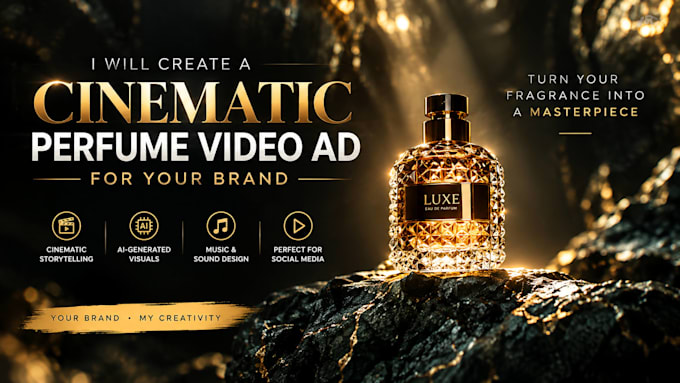 create a cinematic perfume video ad for your brand