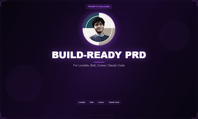 write a build ready prd for lovable, bolt, cursor or claude code