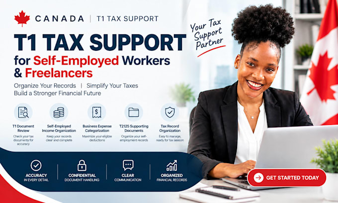prepare canada t1 tax support for self employed workers