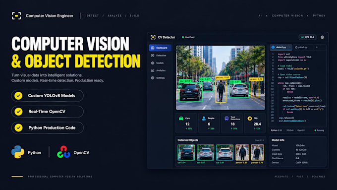 do computer vision and yolov8 object detection with opencv