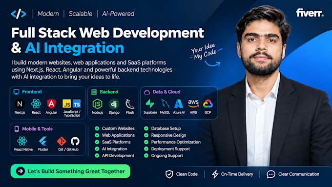 full stack ai software developer ai web development with openai nextjs stripe