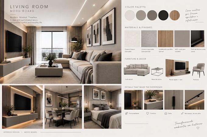 creat a professional interior design mood board