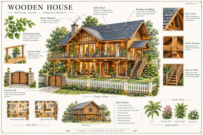 create realistic 3d house exterior and architectural renders