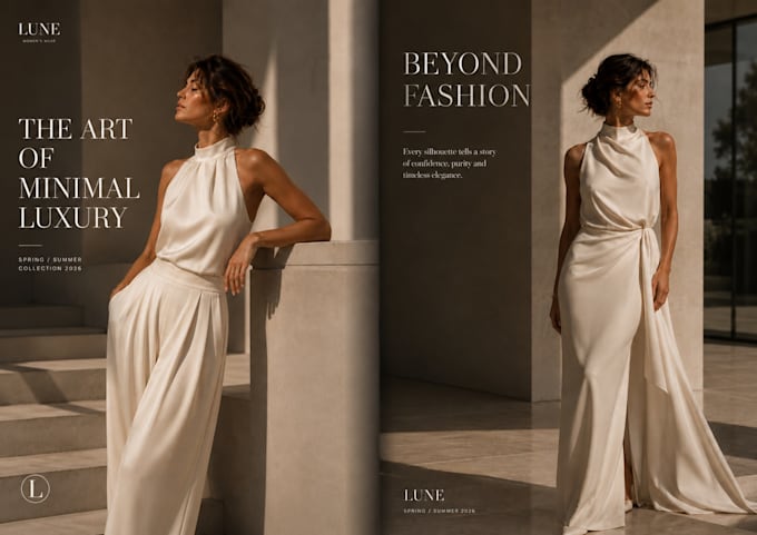 design a modern magazine, editorial or lookbook