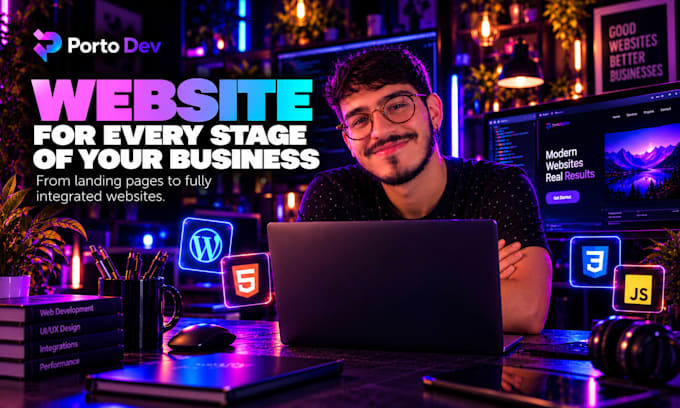 build a responsive landing page or business website