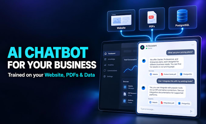 build a custom ai chatbot for your website business or web application