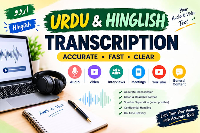 do accurate urdu and hinglish transcription