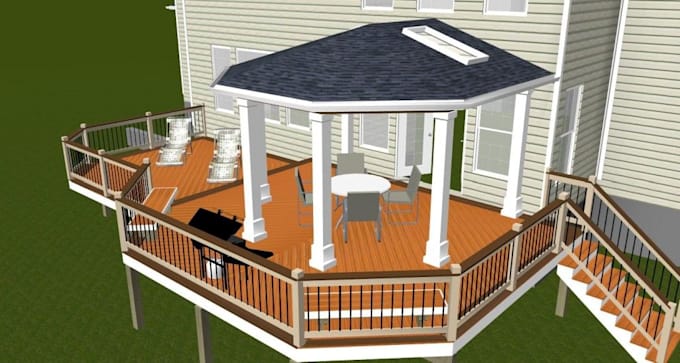design deck, screened porch, pergola and patio for permit approval