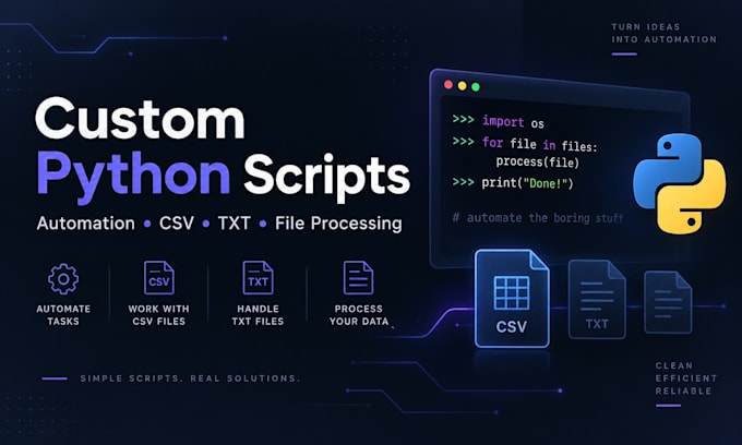 create a custom python script for automation