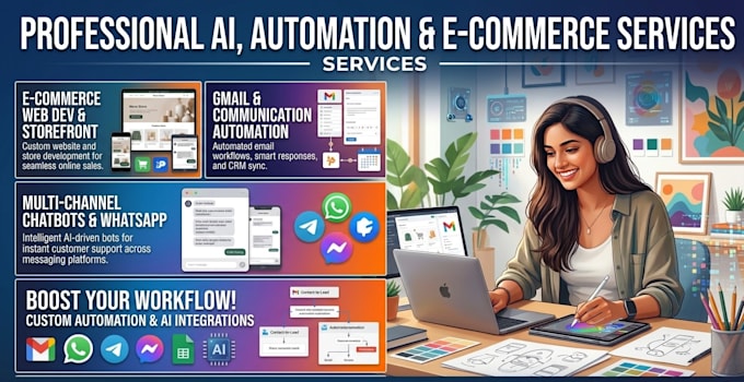 create ai chatbots, integrations and automation solutions
