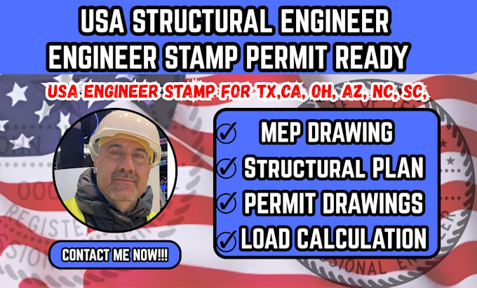 provide adu drawing, adu stamp, structural engineer stamp for permit approval