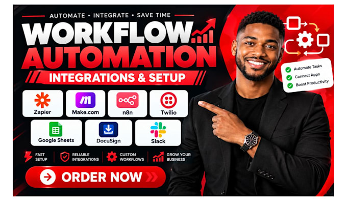 zapier ai automation makecom n8n integration twilio google sheets docusign slack