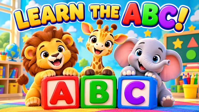 design kids educational youtube thumbnails