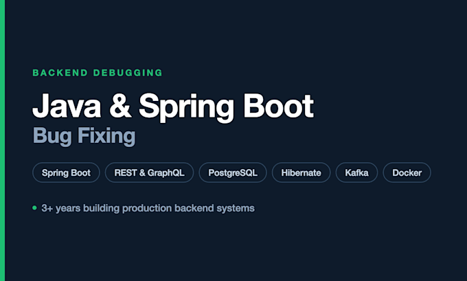 fix bugs and errors in your java spring boot backend