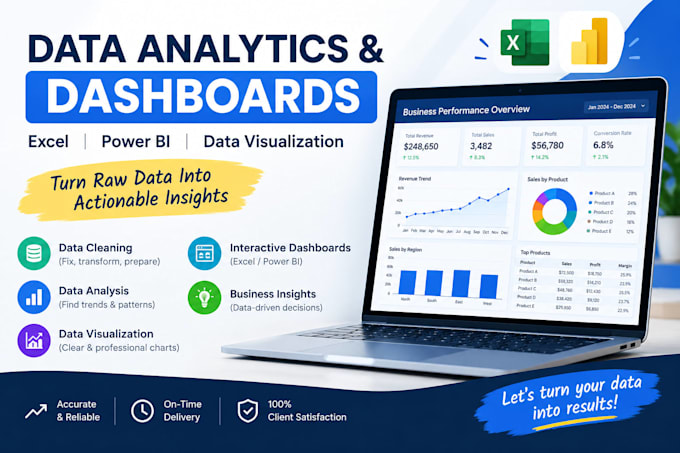 analyze excel data and create professional dashboards