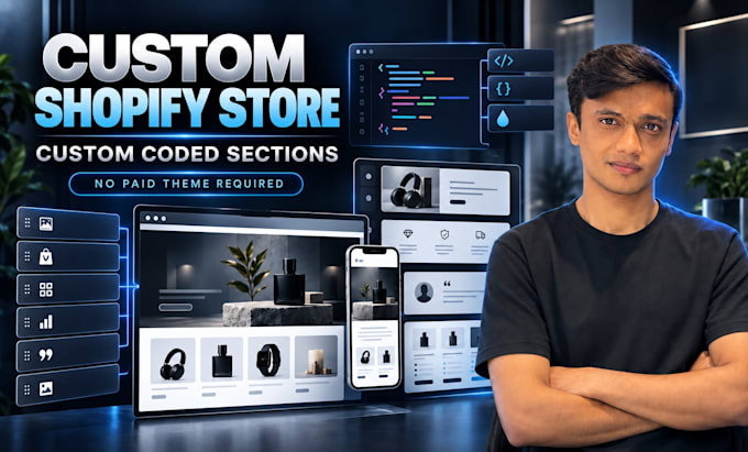 design a custom shopify store with custom coded sections