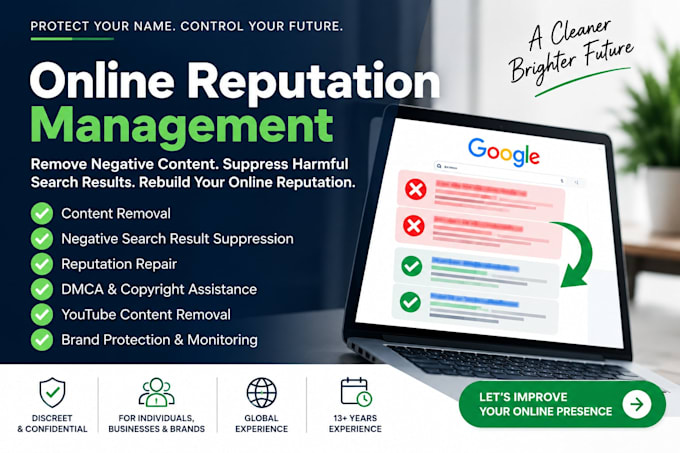 manage your online reputation and remove negative content