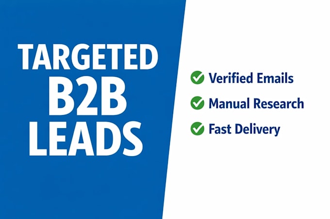 do internet research, market research and lead generation