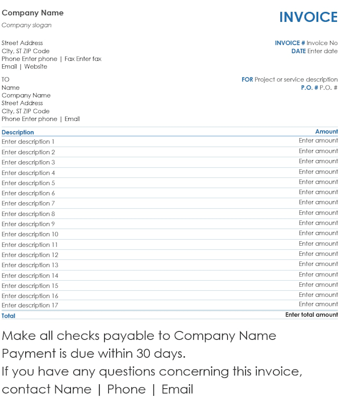 create customized invoices and reports