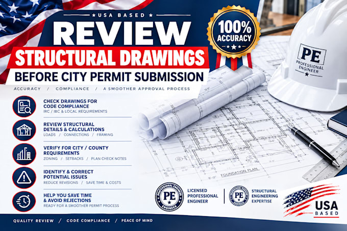 review structural drawings before city permit submission