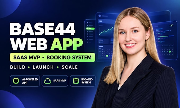build a custom base44 web app, base44 vibe coded app, saas mvp or booking system