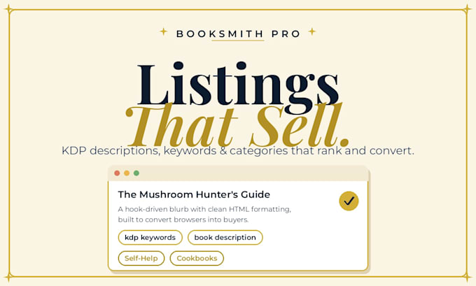 write your amazon KDP book description with keywords and categories