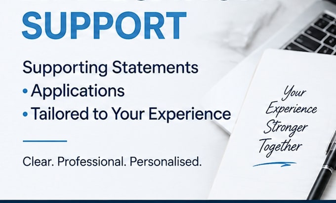 help you write a UK job application and supporting statement