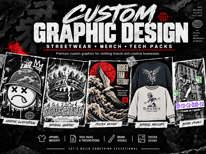 create a unique streetwear design for your clothing brand
