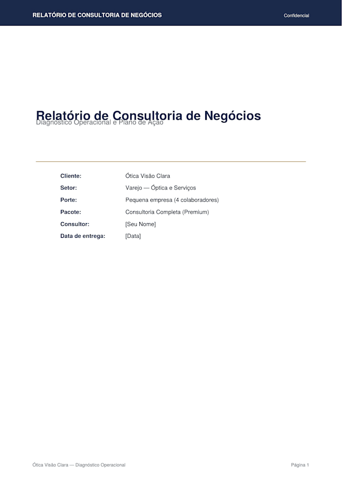 ser seu consultor de negócios