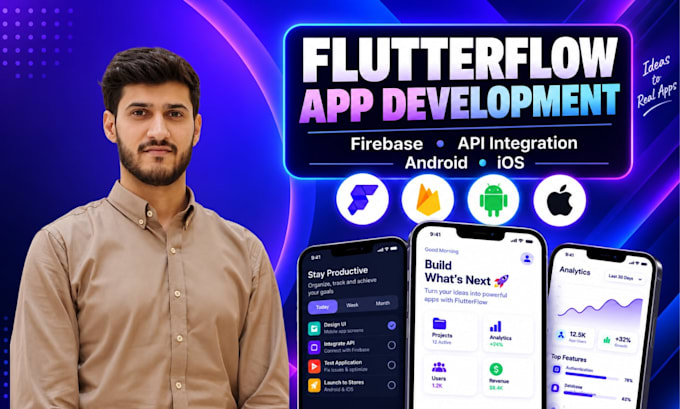 do flutterflow mobile app development for android and ios