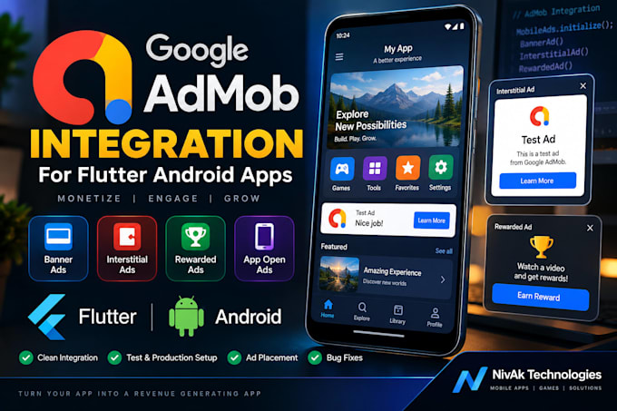 integrate admob ads into your flutter android app