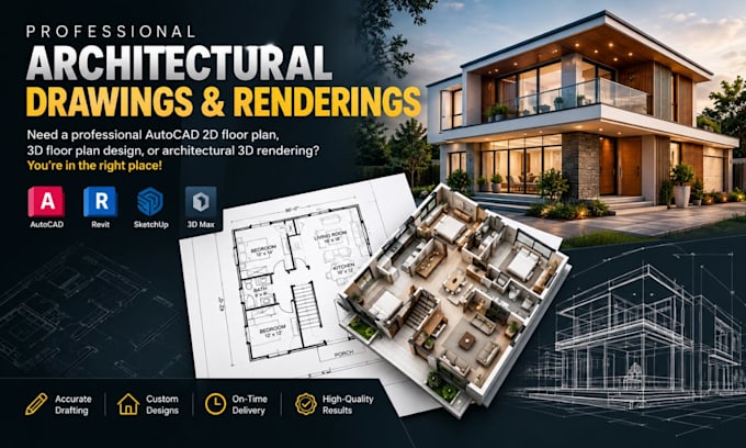 design and draft architectural drawings, floor plans, and blueprints