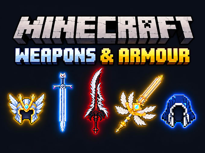 create custom minecraft bedrock weapons and armor