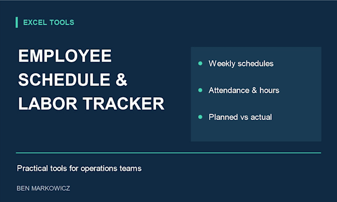 build an excel employee schedule attendance and labor tracker