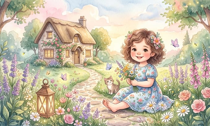 whimsical watercolor childrens picture book illustrations