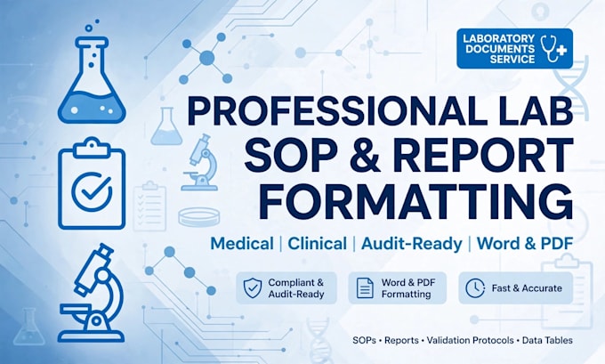 format and design your lab sops reports and protocols