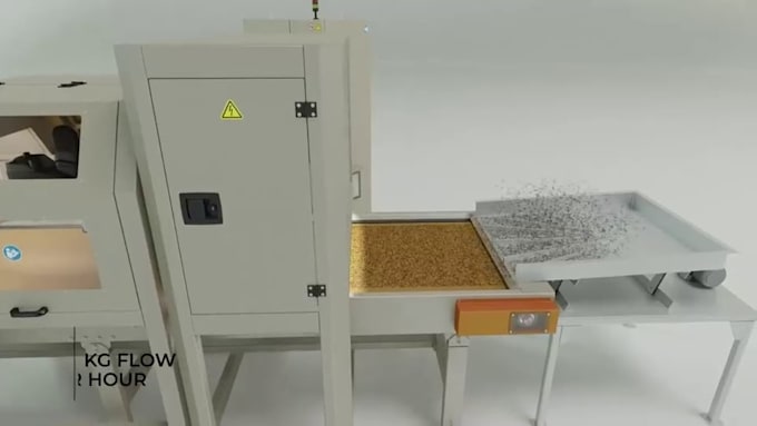 3d industrial animation video technical animation process or factory animation