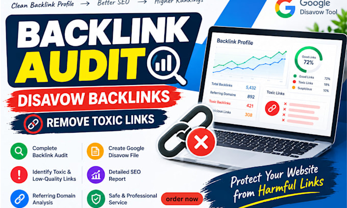 audit toxic backlinks and create a google disavow file