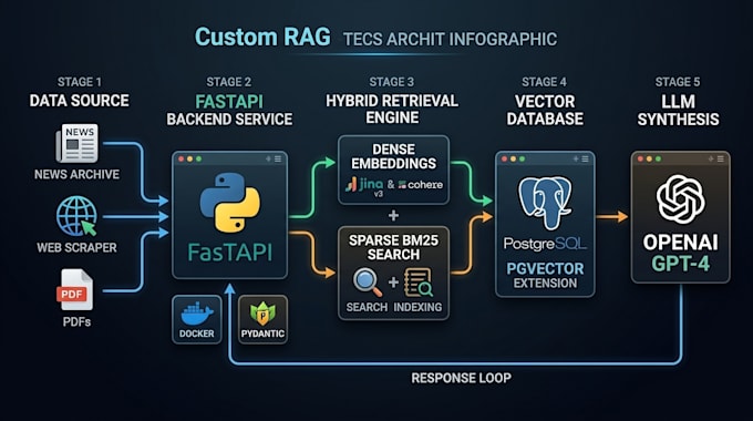 build a custom rag pipeline and ai agent with fastapi and pgvector
