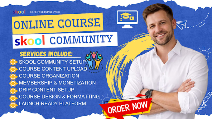 setup, promote and manage your skool online community and course platform