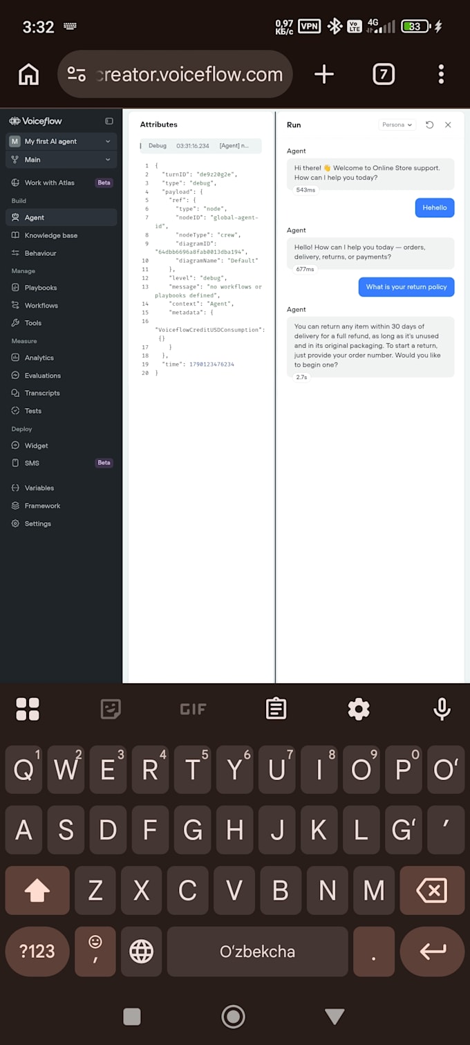 build a custom ai chatbot for your website using voiceflow