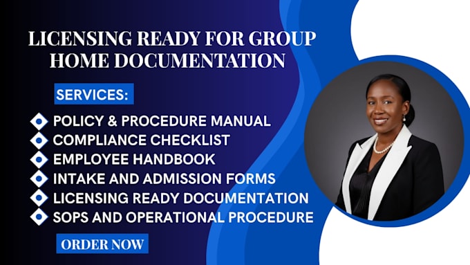 create group home licensing documents and policy procedure manual