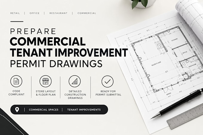 prepare commercial tenant improvement permit drawings