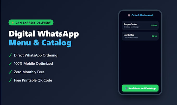 create a fast digital menu or catalog for direct whatsapp orders